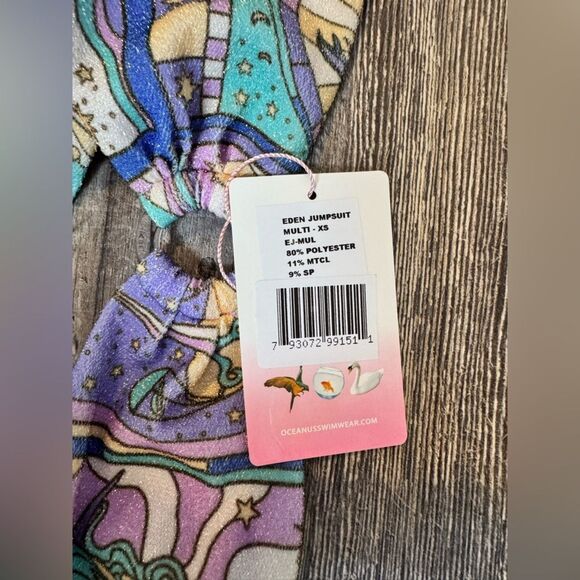 Eden Flattering Glitter Lurex Multi-Coloured Jumpsuit #21 - Picture 6 of 11